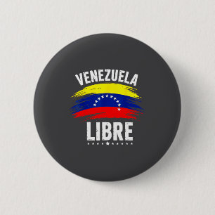 Venezuela Frei 2026 Venezuela Herz Flagge Button