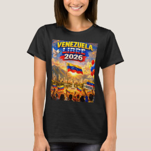 Venezuela Frei 2026 Venezuela Herz Flagge T-Shirt