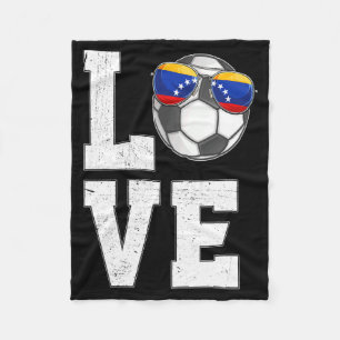 Venezuela Fußball Liebe Venezolanischer Fan Flagge Fleecedecke