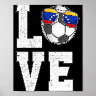 Venezuela Fußball Liebe Venezolanischer Fan Flagge Poster