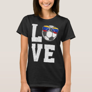 Venezuela Fußball Liebe Venezolanischer Fan Flagge T-Shirt