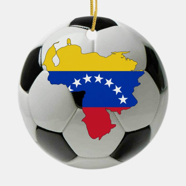 Venezuela-Fußballfußballverzierung Keramik Ornament (Vorne)