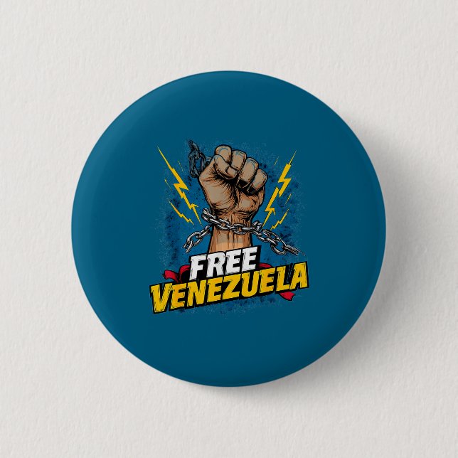 Venezuela Herz Venezuela-Flagge Design Button (Vorderseite)