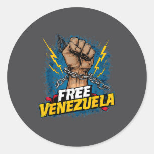 Venezuela Herz Venezuela-Flagge Runder Aufkleber