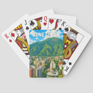 Venezuela Illustration Reise Kunst Vintage Spielkarten