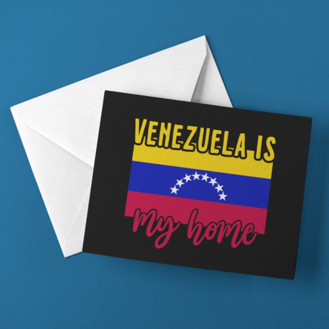 Venezuela ist meine Zuhause Flag Postkarte (Venezuela Is my Home Flag Postcard)
