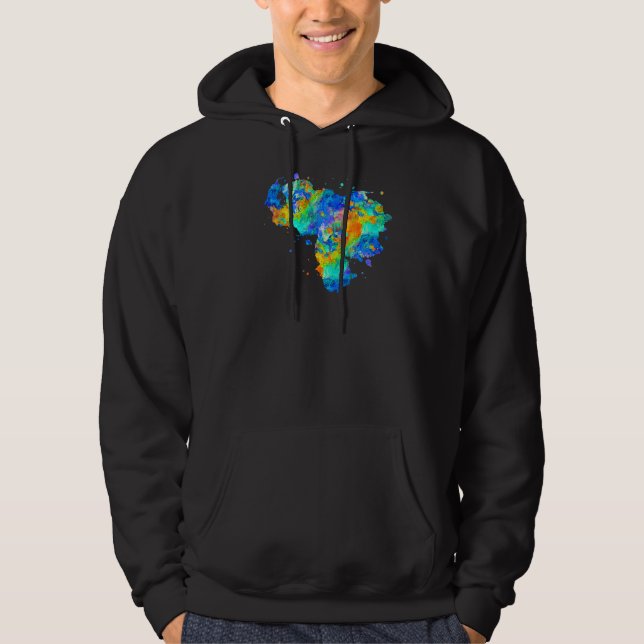 Venezuela Karte Hoodie (Vorderseite)