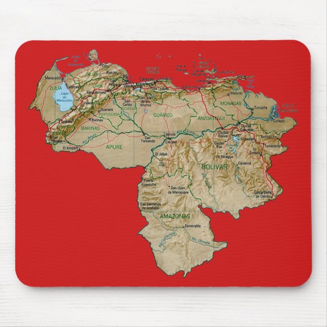 Venezuela-Karte Mousepad (Vorne)