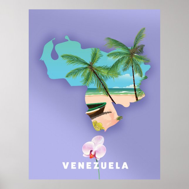 Venezuela-Karte Poster (Vorne)