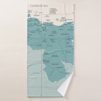 Venezuela Karte - Vintage, detaillierte Vintage Il Badehandtuch