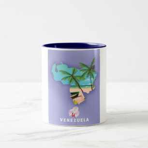 Venezuela Karte Zweifarbige Tasse
