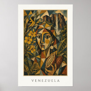 Venezuela Kulturerbe Kunst   Lateinamerika Reise Poster