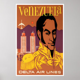 Venezuela Kunst Caracas Reiseplakat Delta Druck Poster