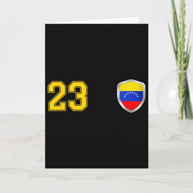 Venezuela - La Vinotinto Team Fußball-Design für V Karte (Vorderseite)