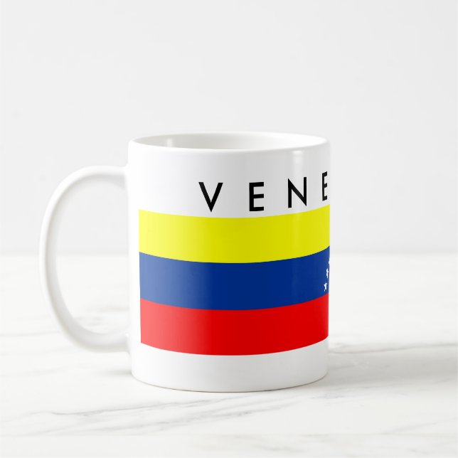 Venezuela-Landesflaggenationssymbol-Namentext Tasse (Links)