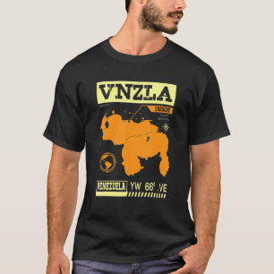 Venezuela Landkarte, die Caracas Stadt Orange ausw T-Shirt