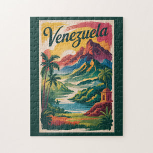 Venezuela Landschaft Illustration Reise Kunst Retr Puzzle