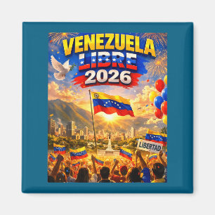 Venezuela Libre 2026 Venezuela Herz Flagge Magnet