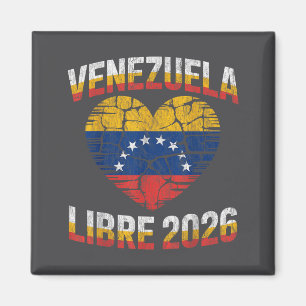 Venezuela Libre 2026 Venezuela Herz Flagge  Magnet