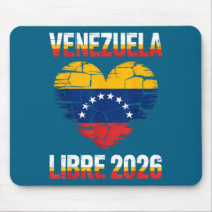 Venezuela Libre 2026 Venezuela Herz Flagge Mousepad