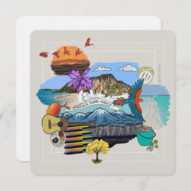 Venezuela ✨ Magie Land Grußkarte Dankeskarte (Vorne/Hinten)