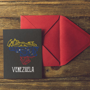 Venezuela Mandala Map Postkarte