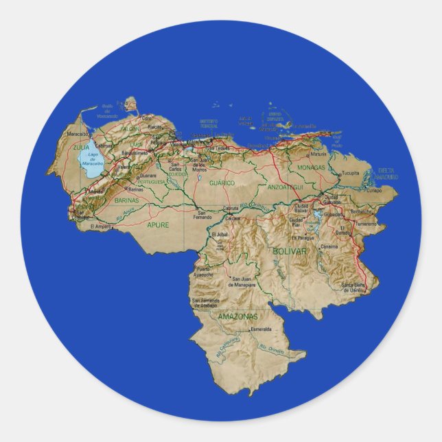 Venezuela Map Sticker (Vorderseite)