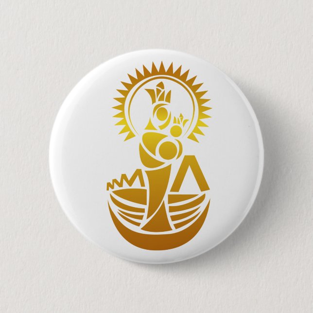 Venezuela Maracaibo Virgen Chinita Chiquinquira Button (Vorderseite)