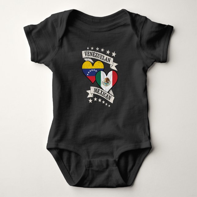 Venezuela Mexikanisches Herzblatt Venezuela Mexiko Baby Strampler (Vorderseite)