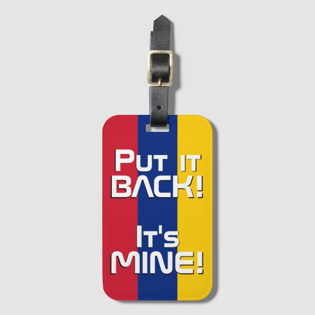 Venezuela Nationalflagge Funny Patriotic Gepäckanhänger (Vorderseite Vertikal)