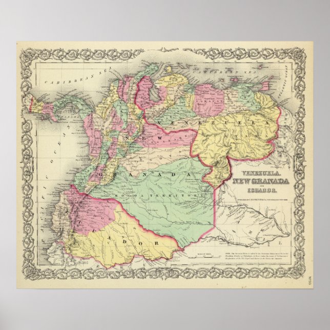 Venezuela, New Granada und Ecuador Poster (Vorne)