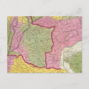 Venezuela, New Grenada und Equador Postkarte