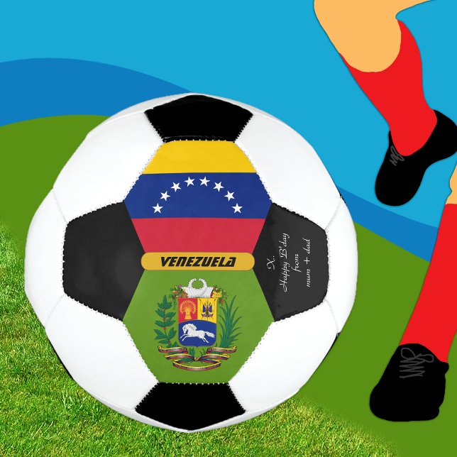 Venezuela Personalisiert, Fahne, Foto Fußball-Ball Fußball (Von Creator hochgeladen)