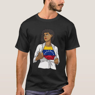 Venezuela Proud Venezuelan Flag Hispanic Girl Woma T-Shirt
