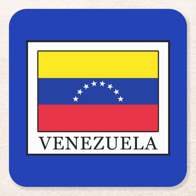Venezuela Rechteckiger Pappuntersetzer (Vorderseite)