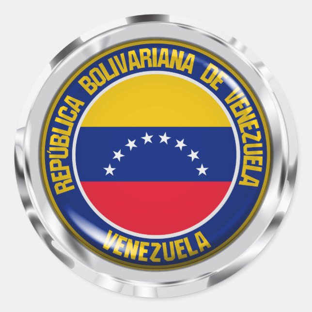 Venezuela-Runde Runder Aufkleber (Vorderseite)
