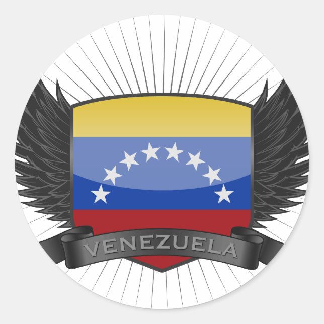VENEZUELA RUNDER AUFKLEBER (Vorderseite)