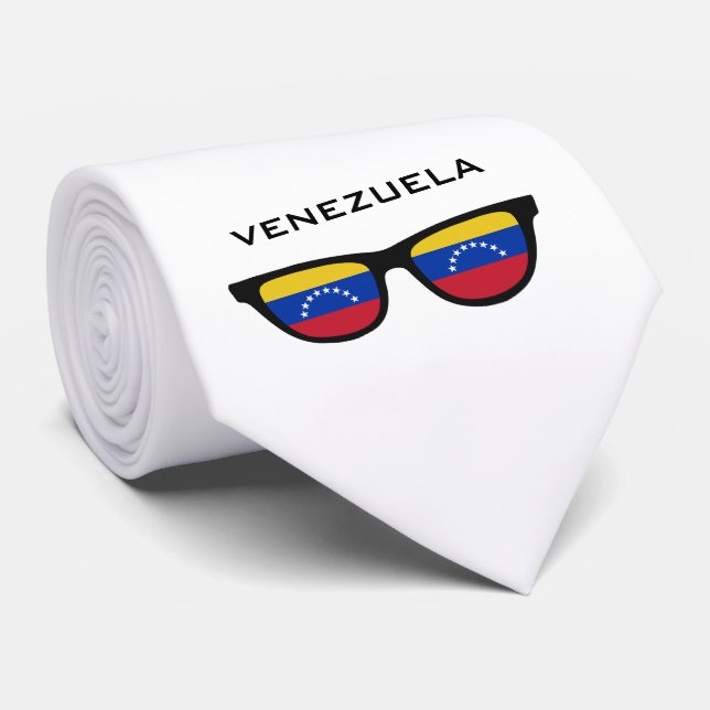 Venezuela Shades Custom Text & Color Krawatte (Gerollt)