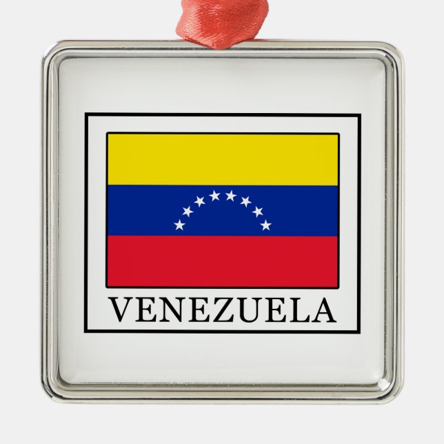 Venezuela Silbernes Ornament (Vorne)