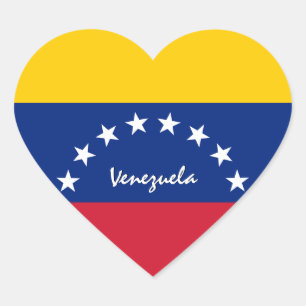Venezuela Sticker, Herz, Liebe, venezolanische Fla Herz-Aufkleber