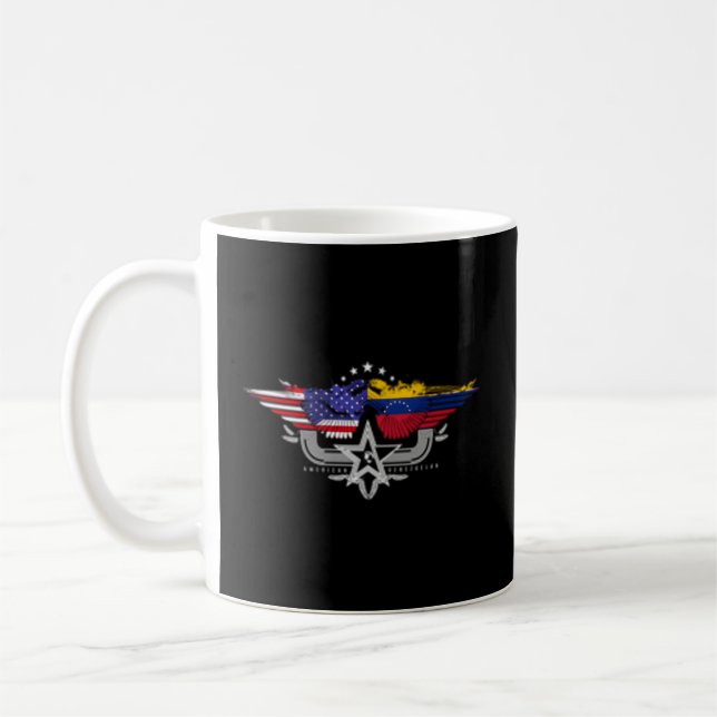 Venezuela USA Flagge Venezuelas Amerikaner Kaffeetasse (Links)