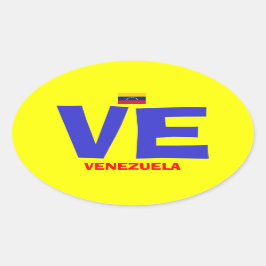 Venezuela VE Euro Style Oval Sticker