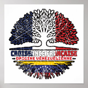 Venezuela Venezolanisch Französisch Frankreich Bau Poster