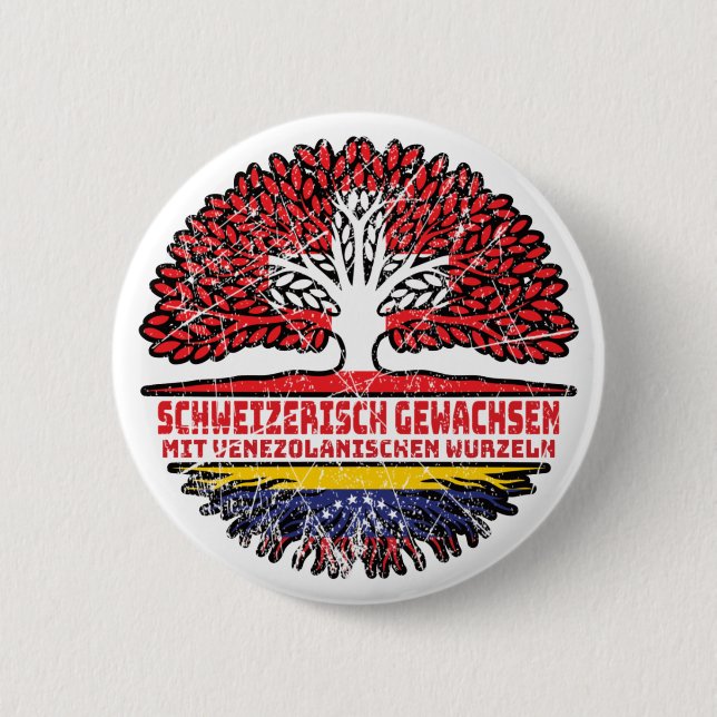 Venezuela Venezolanisch Schweizer Schweiz Baum Button (Vorderseite)
