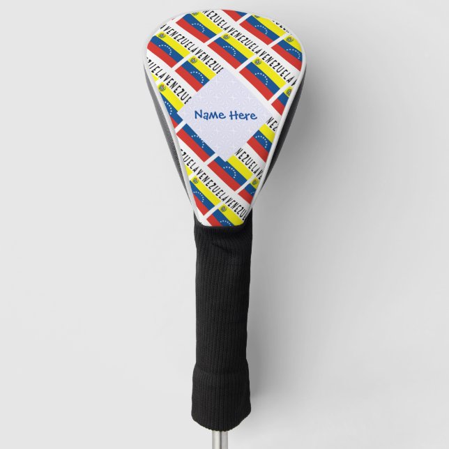 Venezuela Venezolanische Flagge geteert blau Perso Golf Headcover (Vorderseite)