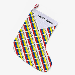 Venezuela Venezolanische Flagge Kachel Persönliche Großer Weihnachtsstrumpf