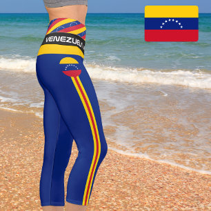 Venezuela & Venezuela Flag Mode Fitness, Sport Capri Leggings