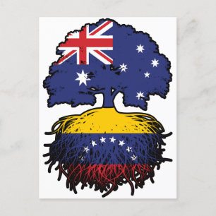 Venezuela Venezuelan Australian Australia Tree Postkarte
