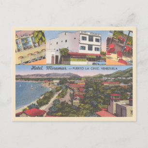 Venezuela Vintage Puerto La Cruz Hotel 1940er Jahr Postkarte