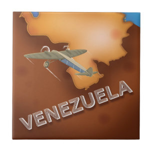 venezuela vintage Reiseplakat Fliese